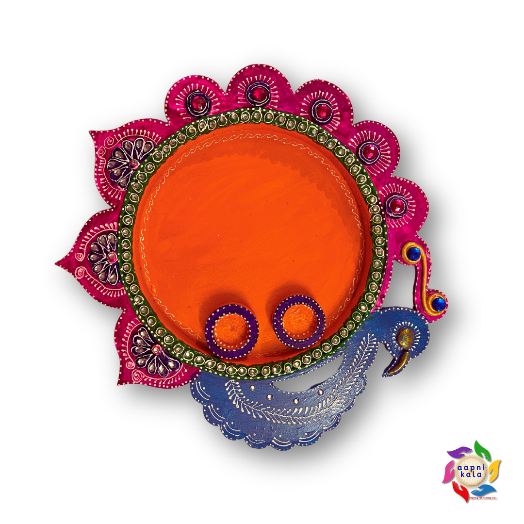 Puja Thali - Peacock