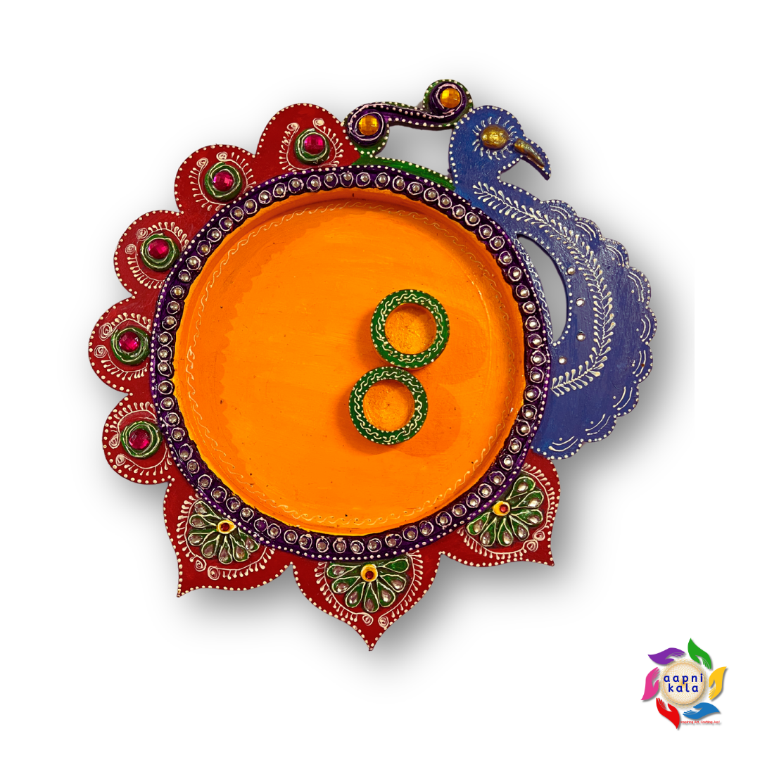 Puja Thali - Peacock