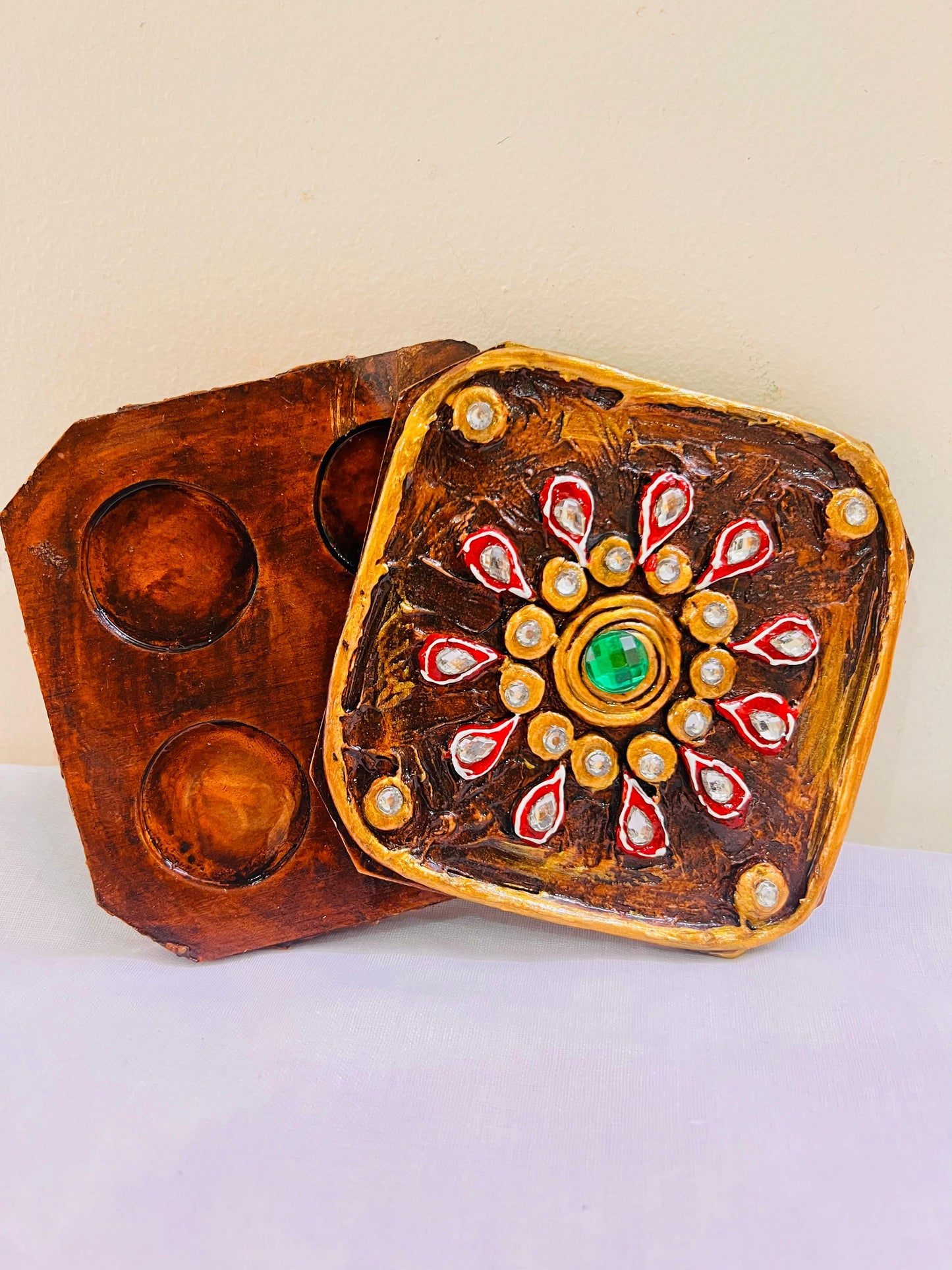 Wooden Coin Box - 4 Coins