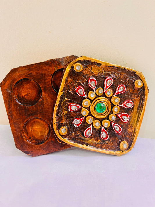 Wooden Coin Box - 4 Coins