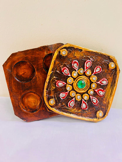 Wooden Coin Box - 4 Coins